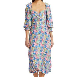 Faithfull the Brand Mathilde Balloon-Sleeve Floral